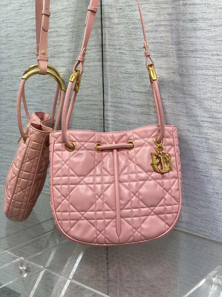 Medium Dior Nolita Bag M2312 Pink Macrocannage Lambskin - Default Title - View 2