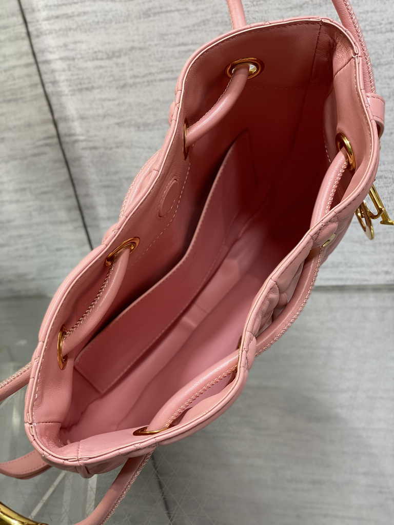 Medium Dior Nolita Bag M2312 Pink Macrocannage Lambskin - Default Title - View 4