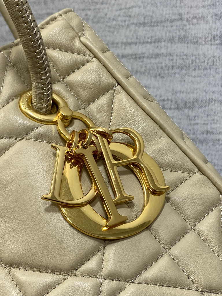 Medium Dior Nolita Bag M2312 Apricot Macrocannage Lambskin - Default Title - View 5