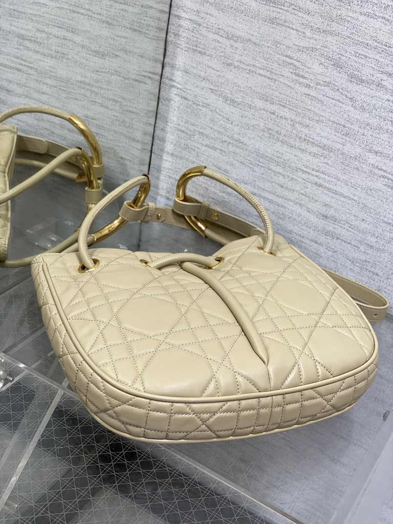 Medium Dior Nolita Bag M2312 Apricot Macrocannage Lambskin - Default Title - View 3