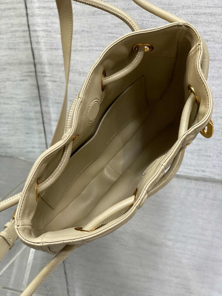 Medium Dior Nolita Bag M2312 Apricot Macrocannage Lambskin - Default Title - View 4