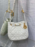Medium Dior Nolita Bag M2312 White Macrocannage Lambskin - Default Title - View 1