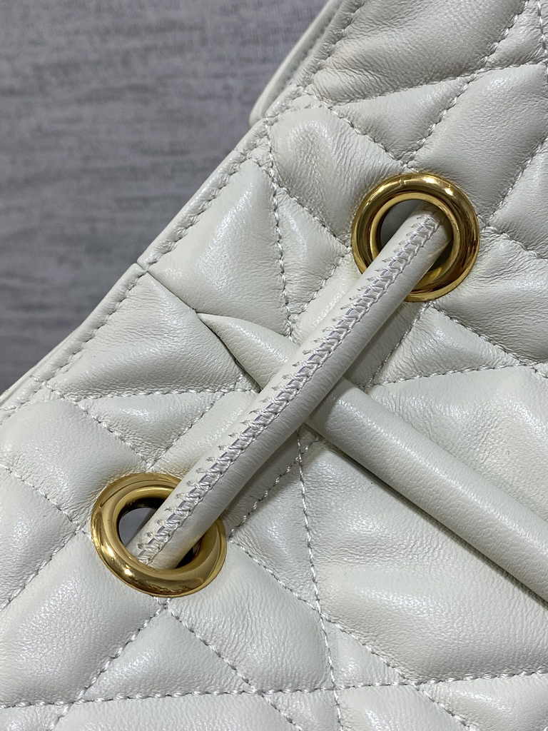 Medium Dior Nolita Bag M2312 White Macrocannage Lambskin - Default Title - View 6