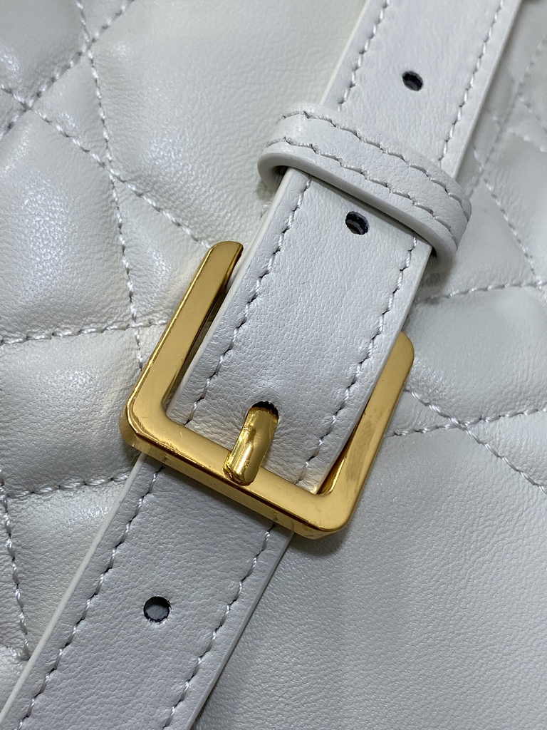Medium Dior Nolita Bag M2312 White Macrocannage Lambskin - Default Title - View 7