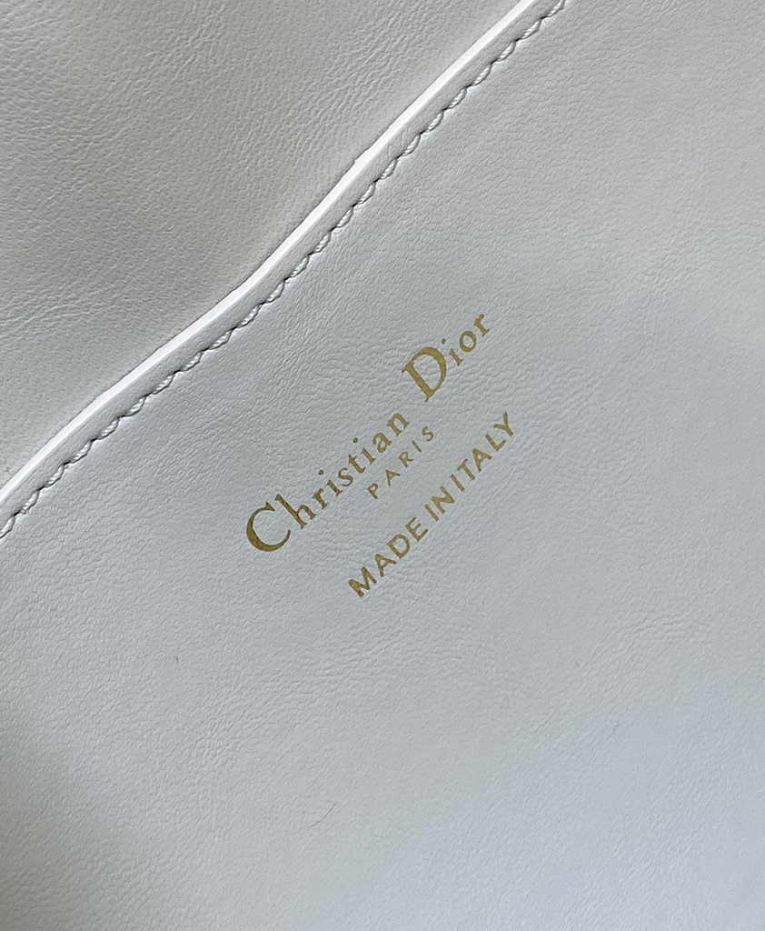 Medium Dior Nolita Bag M2312 White Macrocannage Lambskin - Default Title - View 9