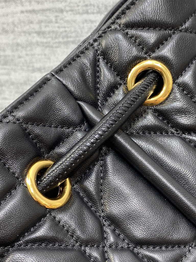 Medium Dior Nolita Bag M2312 Black Macrocannage Lambskin - Default Title - View 6