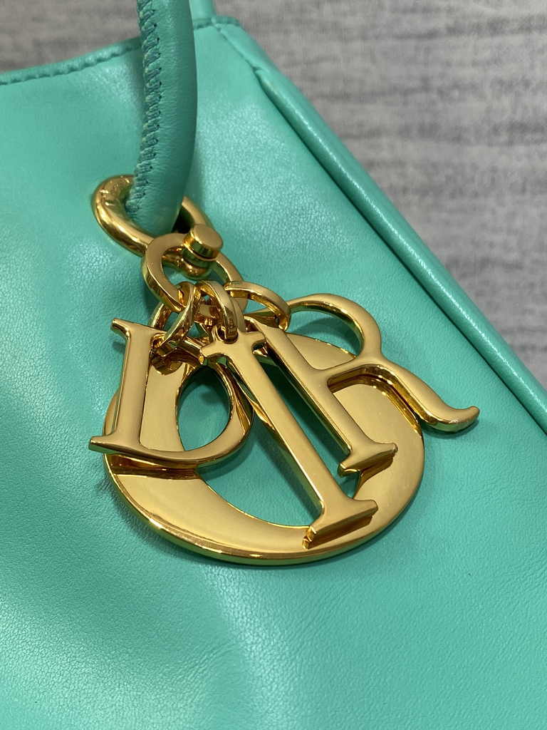 Medium Dior Nolita Bag M2312 Green Macrocannage Lambskin - Default Title - View 5