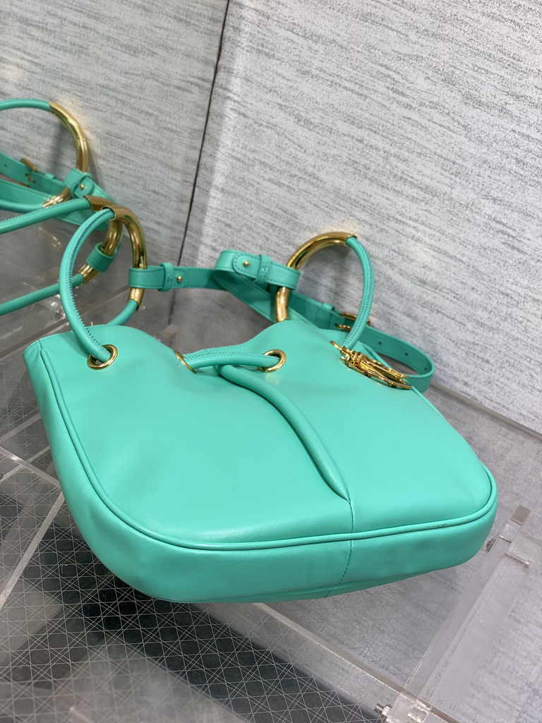 Medium Dior Nolita Bag M2312 Green Macrocannage Lambskin - Default Title - View 3