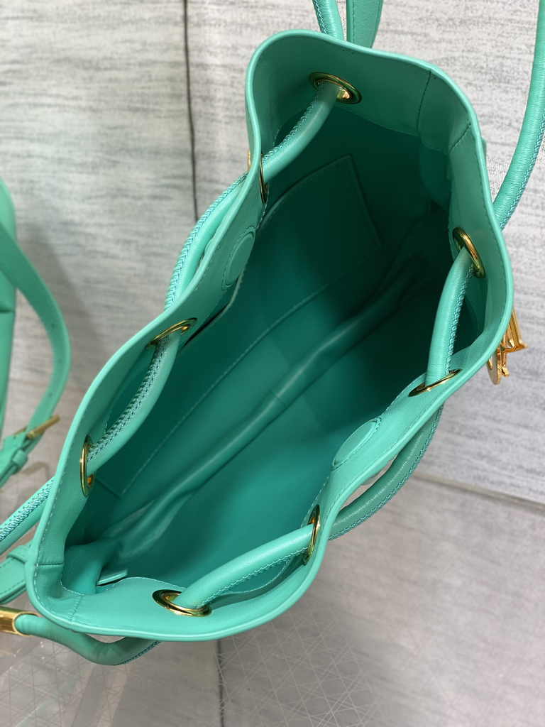 Medium Dior Nolita Bag M2312 Green Macrocannage Lambskin - Default Title - View 4