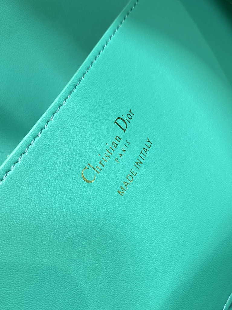 Medium Dior Nolita Bag M2312 Green Macrocannage Lambskin - Default Title - View 9