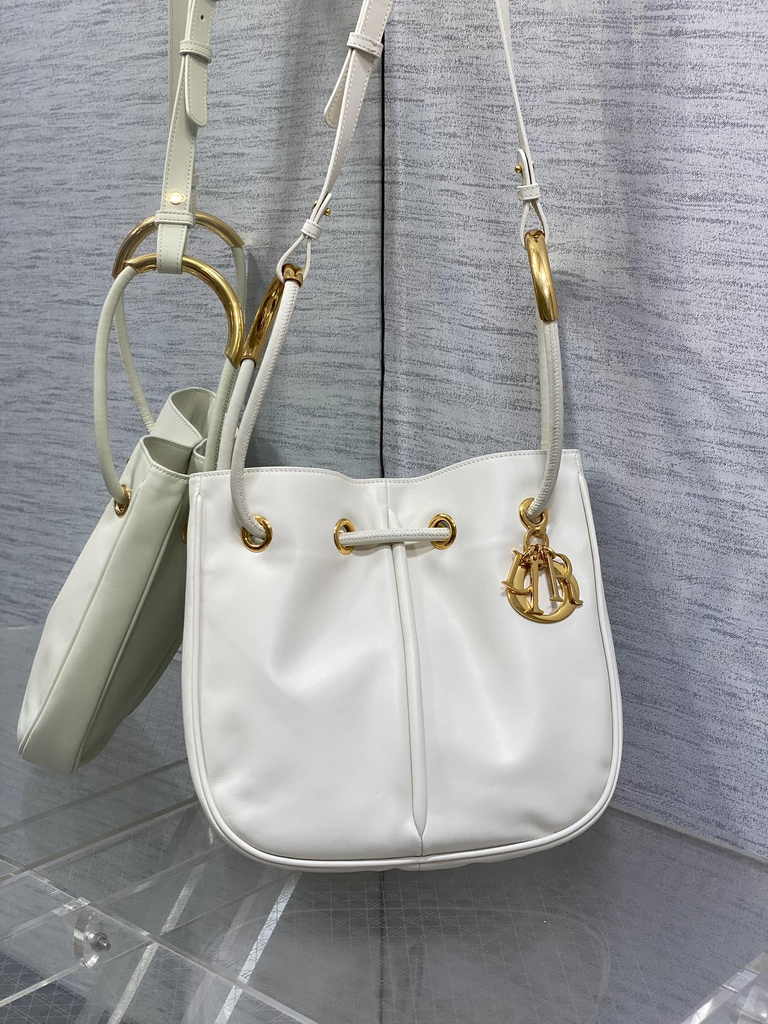 Medium Dior Nolita Bag M2312 White Lambskin - Default Title - View 1
