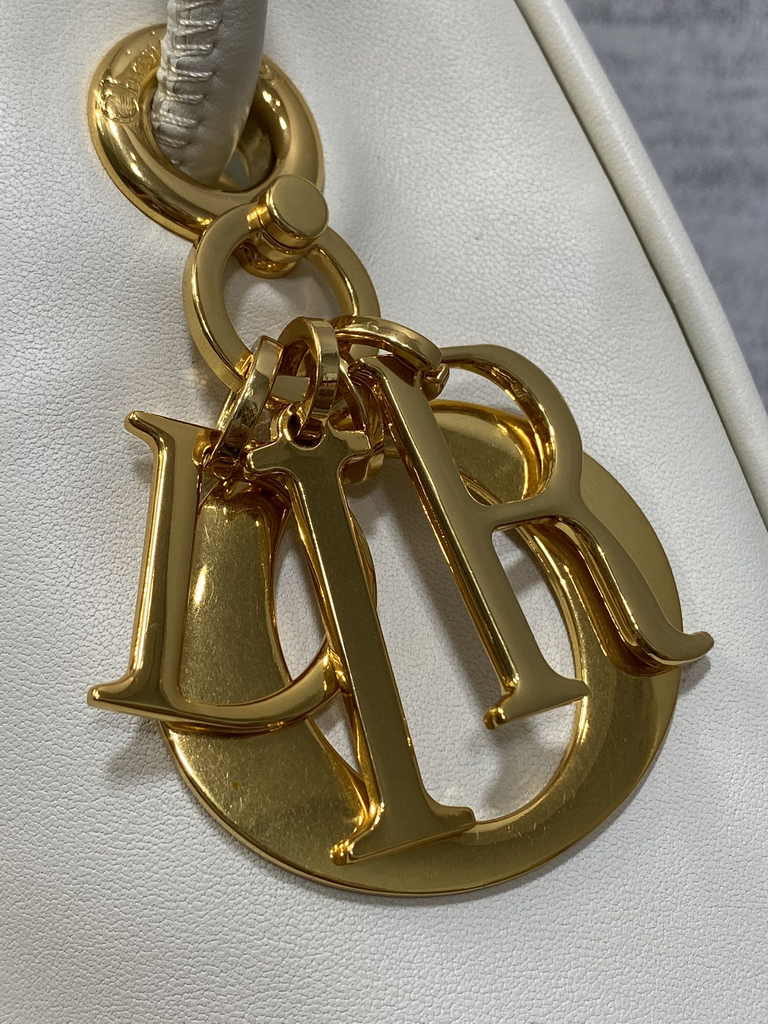 Medium Dior Nolita Bag M2312 White Lambskin - Default Title - View 3