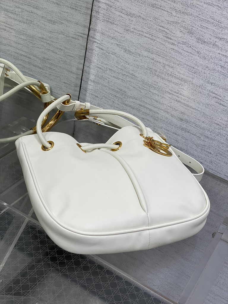 Medium Dior Nolita Bag M2312 White Lambskin - Default Title - View 7