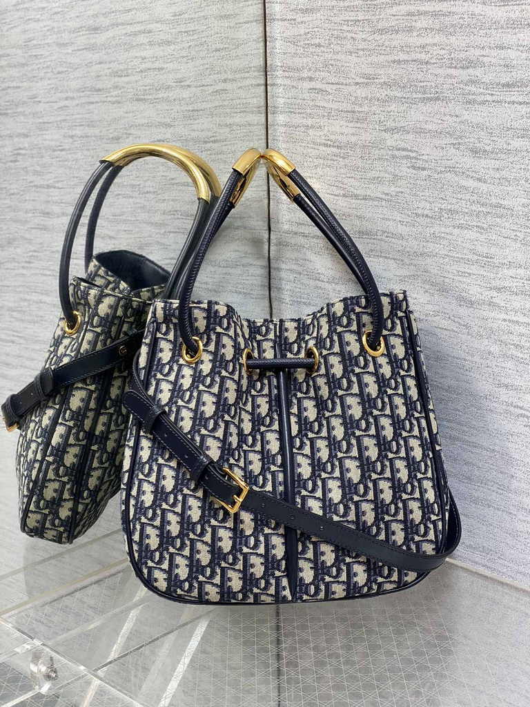 Medium Dior Nolita Bag M2312 Blue Dior Oblique Jacquard - Default Title - View 1