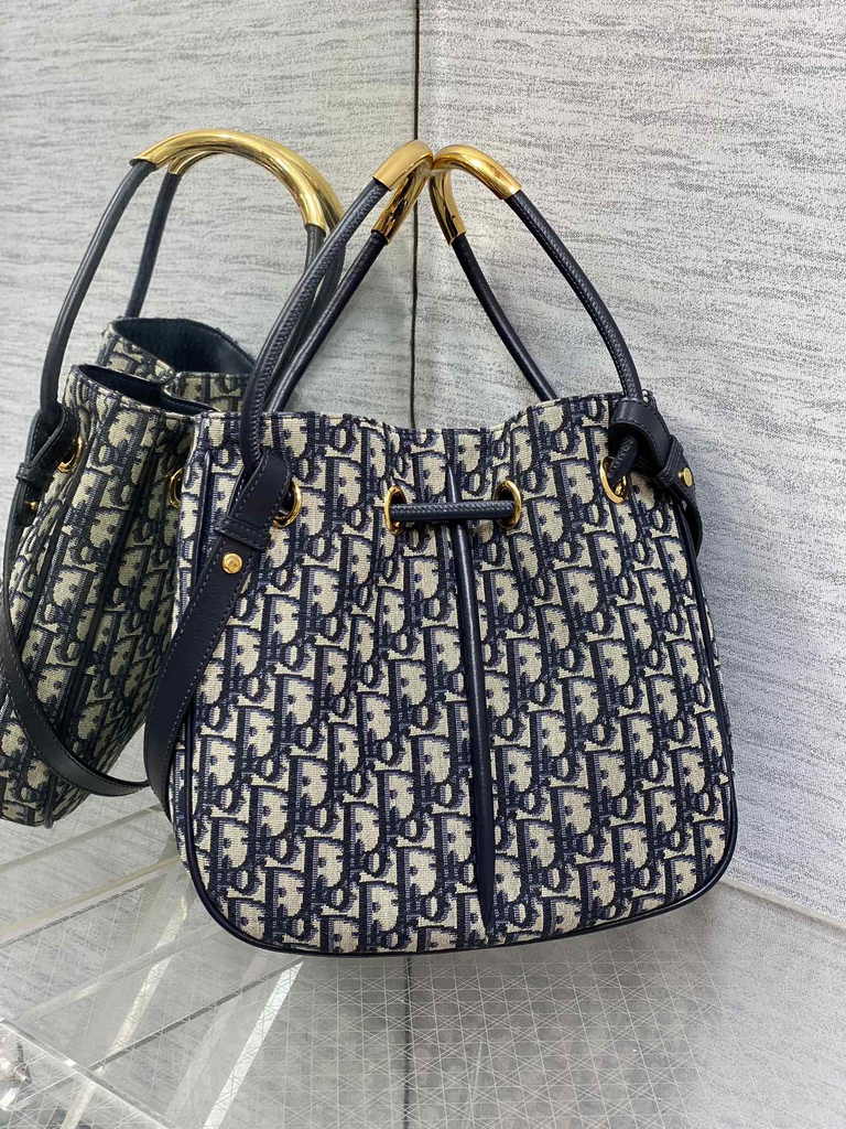 Medium Dior Nolita Bag M2312 Blue Dior Oblique Jacquard - Default Title - View 2