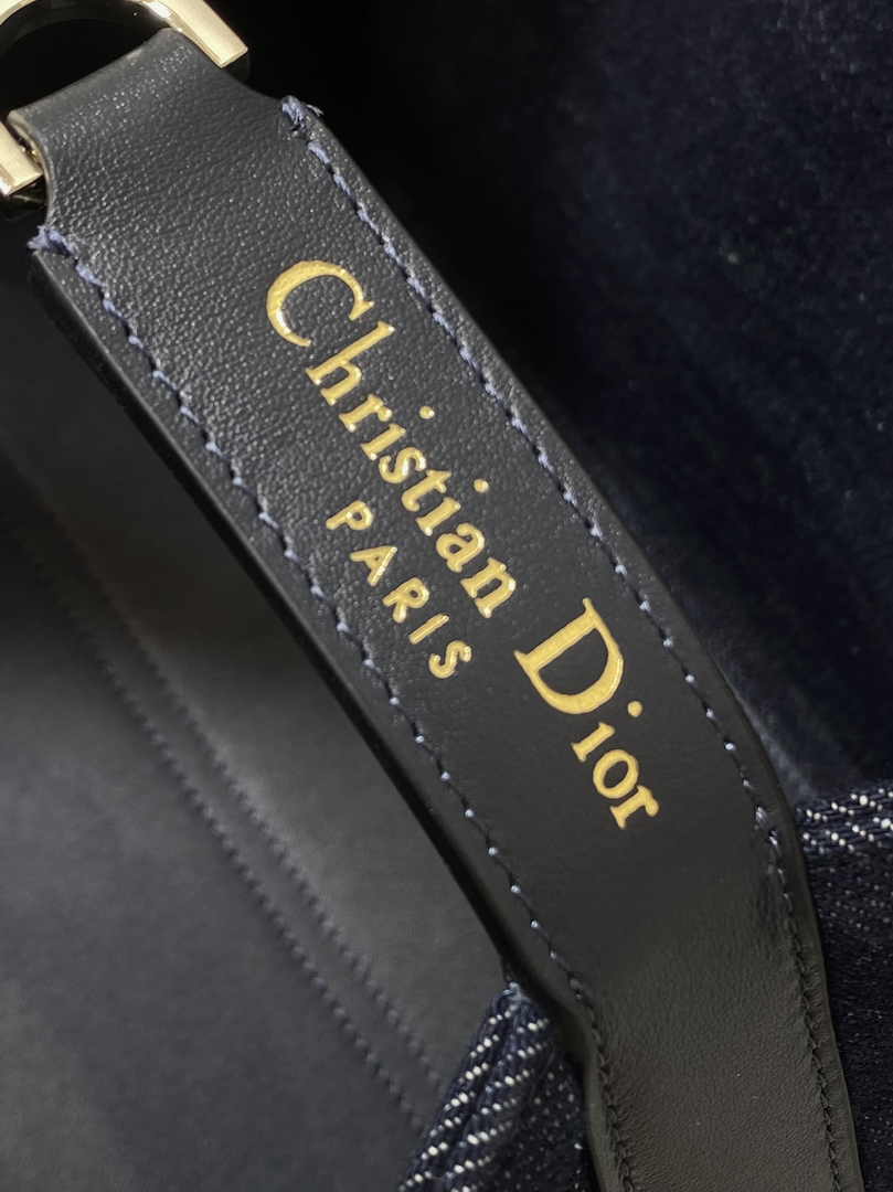 Medium Dior Toujours Bag M2821 Blue Graphic Cannage Denim - Default Title - View 6
