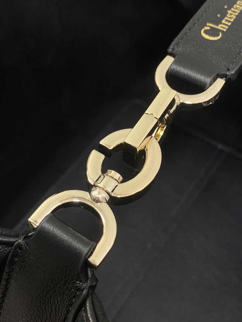 Medium Dior Toujours Bag M2821 Black Graphic Cannage Calfskin - Default Title - View 9