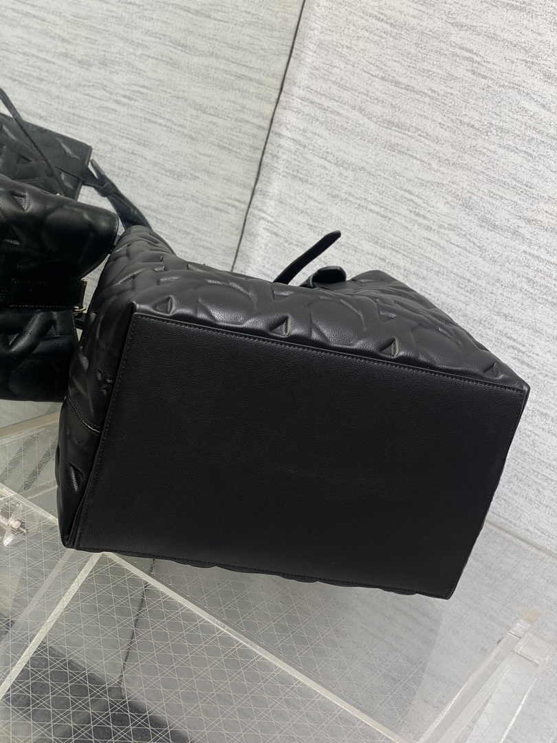 Medium Dior Toujours Bag M2821 Black Graphic Cannage Calfskin - Default Title - View 5