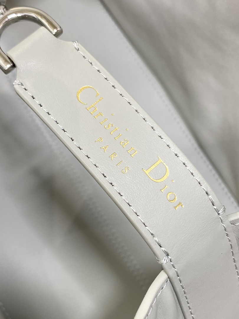 Medium Dior Toujours Bag M2821 Gray Macrocannage Calfskin - Default Title - View 6