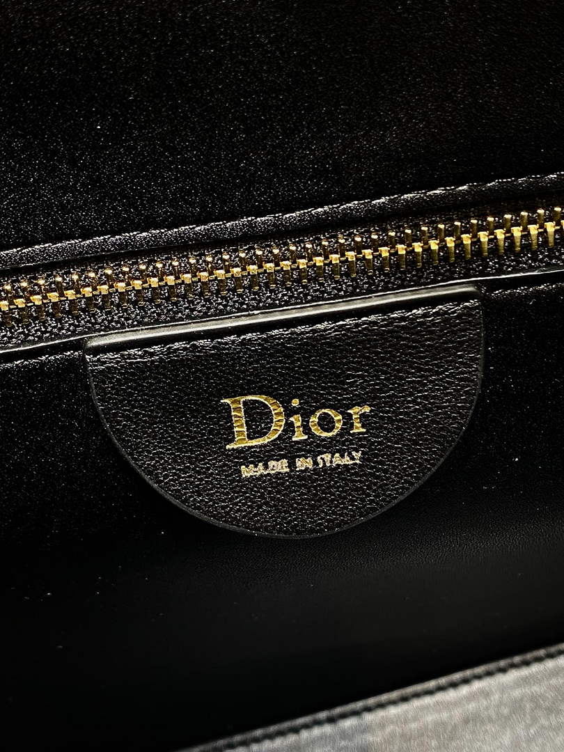 Medium Diorly Bag – Black Flat Cannage Calfskin M1412