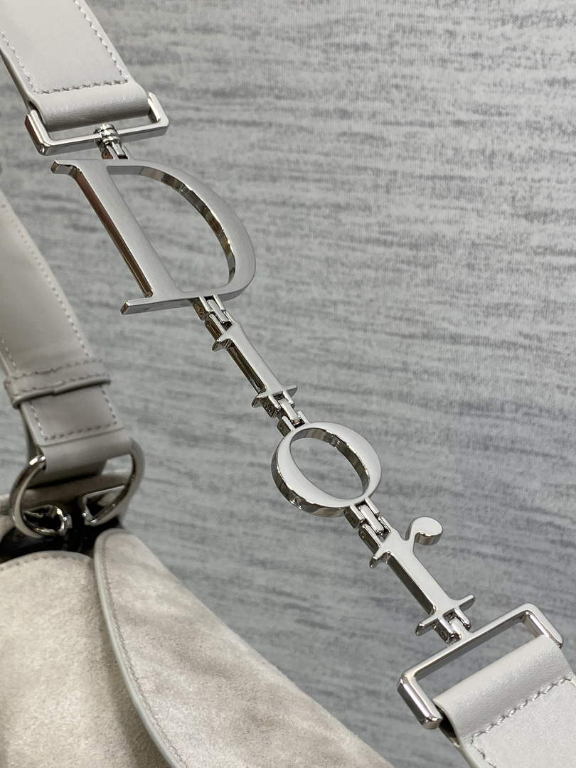 Medium Diorly Bag – Gray Suede Calfskin M1412