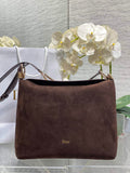 Medium Diorly Bag – Chocolate Suede Calfskin M1412