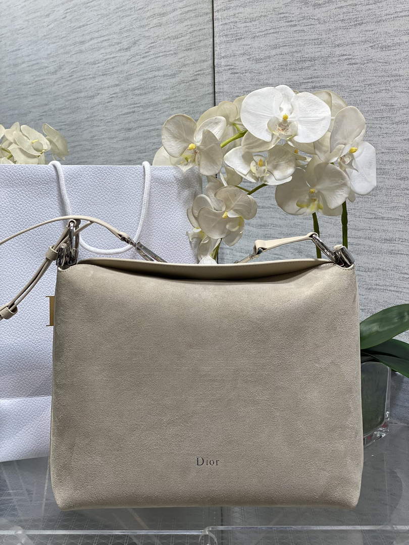 Medium Diorly Bag – Sabbia Suede Calfskin M1412