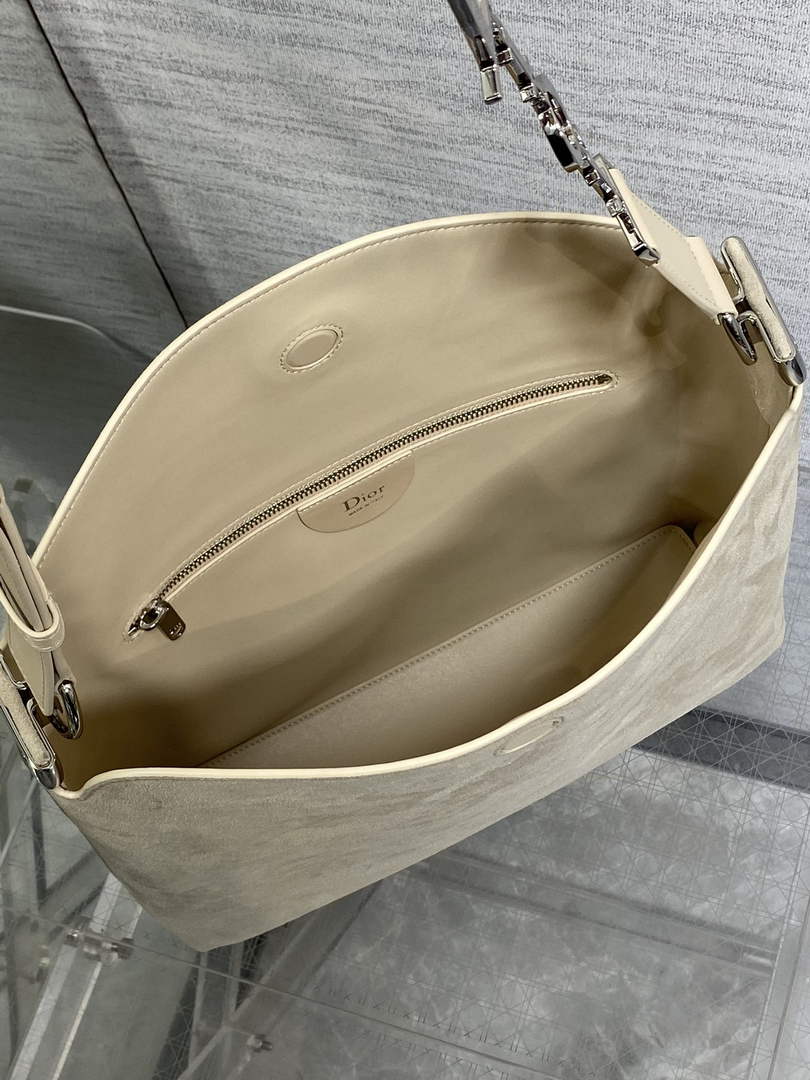 Medium Diorly Bag – Sabbia Suede Calfskin M1412