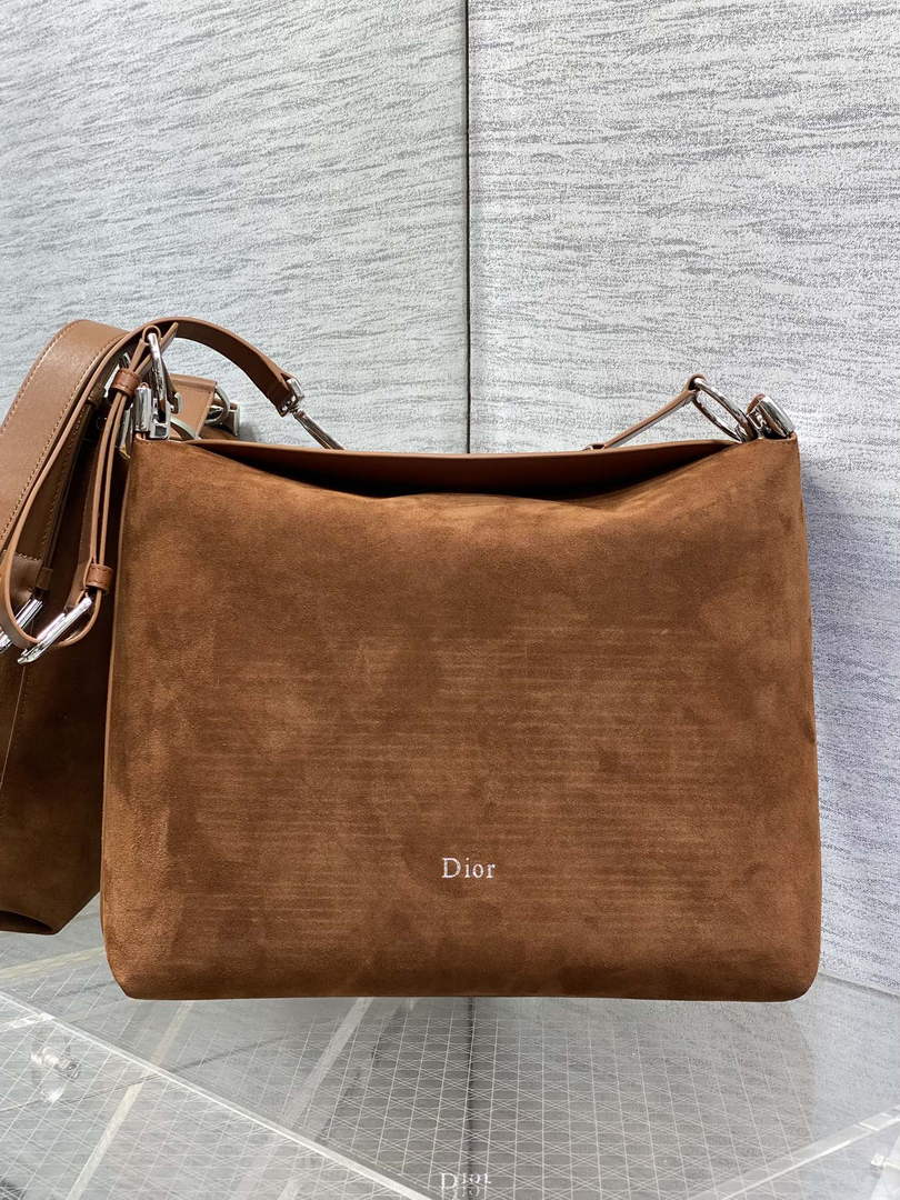 Medium Diorly Bag – Golden Saddle Suede Calfskin M1412