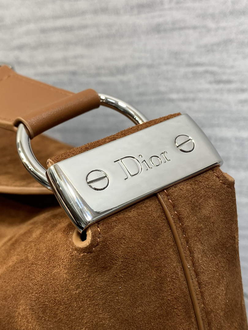 Medium Diorly Bag – Golden Saddle Suede Calfskin M1412