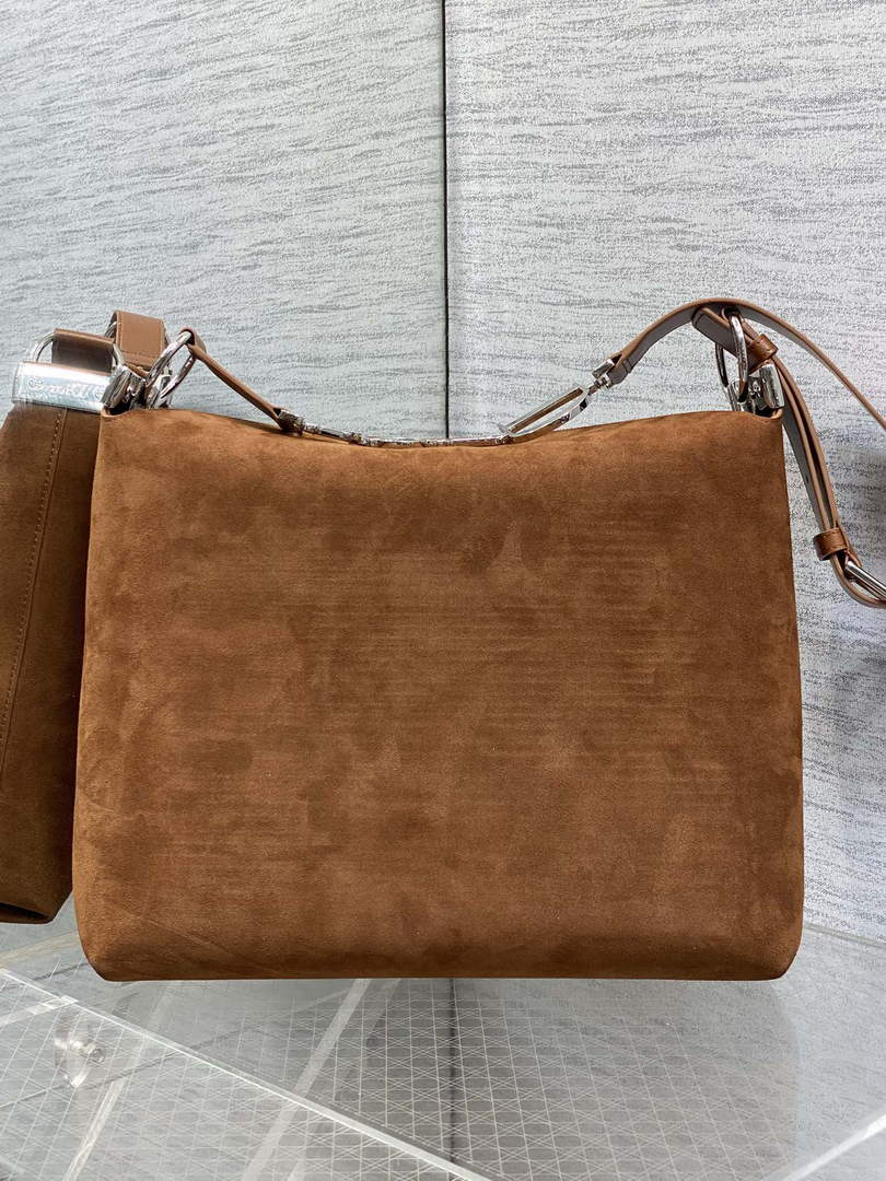 Medium Diorly Bag – Golden Saddle Suede Calfskin M1412