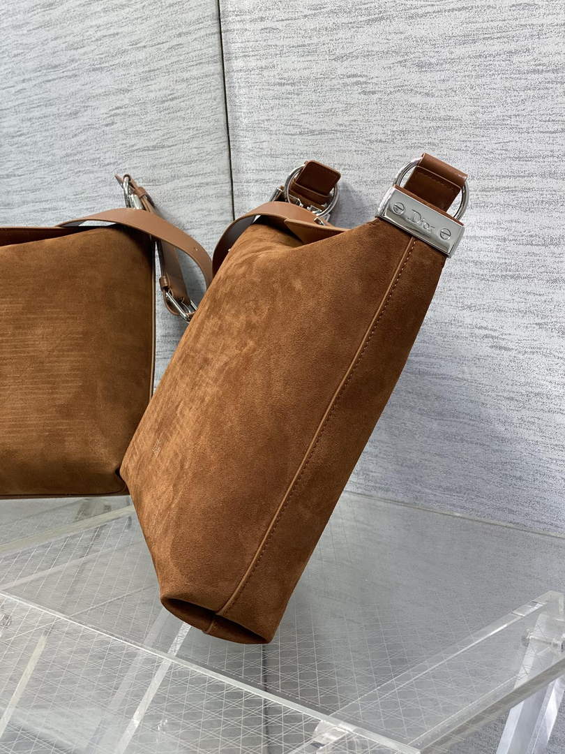 Medium Diorly Bag – Golden Saddle Suede Calfskin M1412