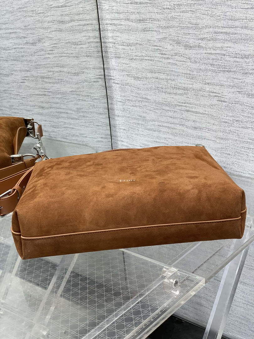 Medium Diorly Bag – Golden Saddle Suede Calfskin M1412