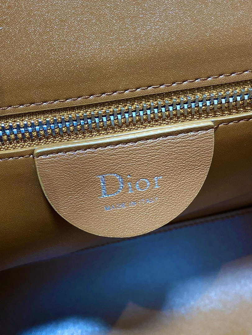 Medium Diorly Bag – Golden Saddle Suede Calfskin M1412