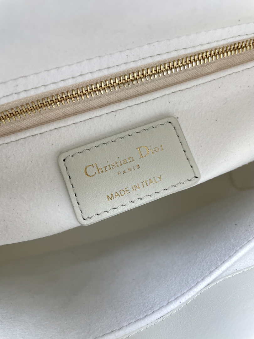 Medium Lady Dior Bag M0565 Beige Cannage Lambskin - Default Title - View 7