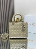 Medium Lady Dior Bag M0565 Apricot Cannage Lambskin - Default Title - View 1
