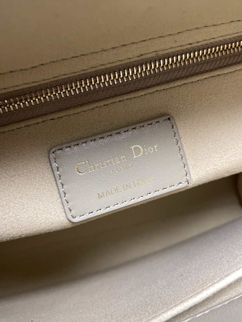 Medium Lady Dior Bag M0565 Apricot Cannage Lambskin - Default Title - View 7