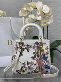 Medium Lady Dior Bag M0565 White Cannage Calfskin M62 - Default Title - View 1