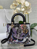 Medium Lady Dior Bag M0565 Black Cannage Calfskin - Default Title - View 1