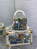 Micro Lady Dior Bag S0856 White Lambskin M55 - Default Title - View 1
