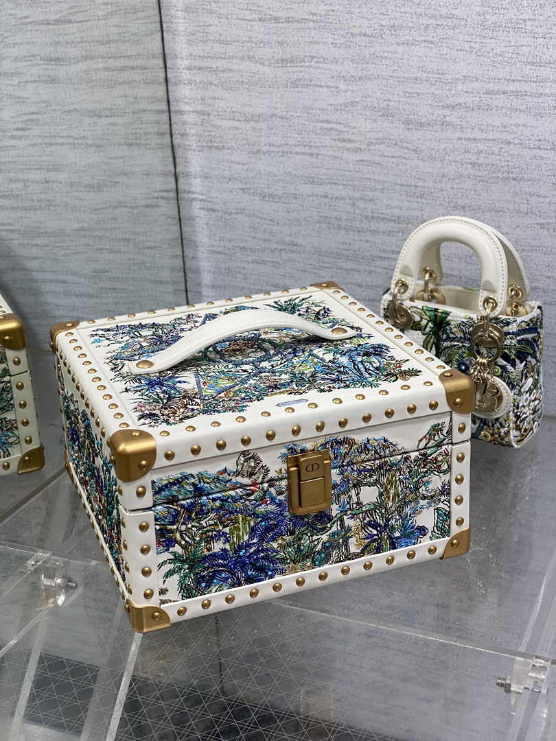 Micro Lady Dior Bag S0856 White Lambskin M55 - Default Title - View 4