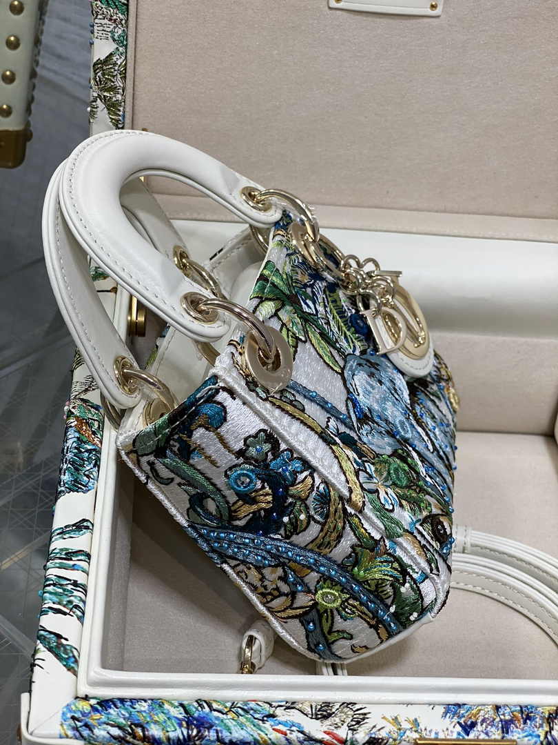 Micro Lady Dior Bag S0856 White Lambskin M55 - Default Title - View 14