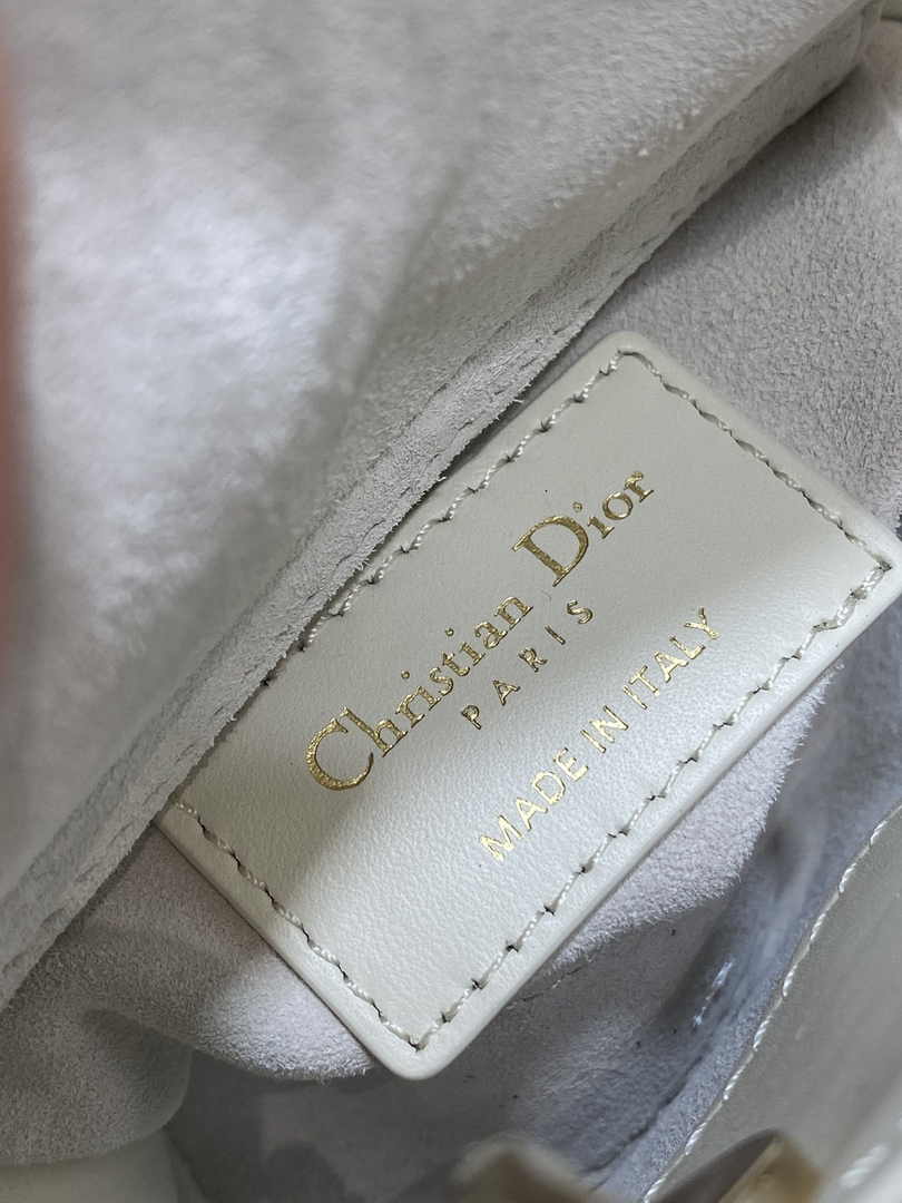 Micro Lady Dior Bag S0856 White Lambskin M55 - Default Title - View 19