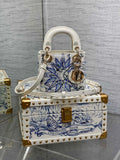 Micro Lady Dior Bag S0856 White Lambskin M55 - Default Title - View 1