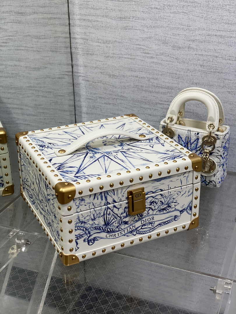Micro Lady Dior Bag S0856 White Lambskin M55 - Default Title - View 4