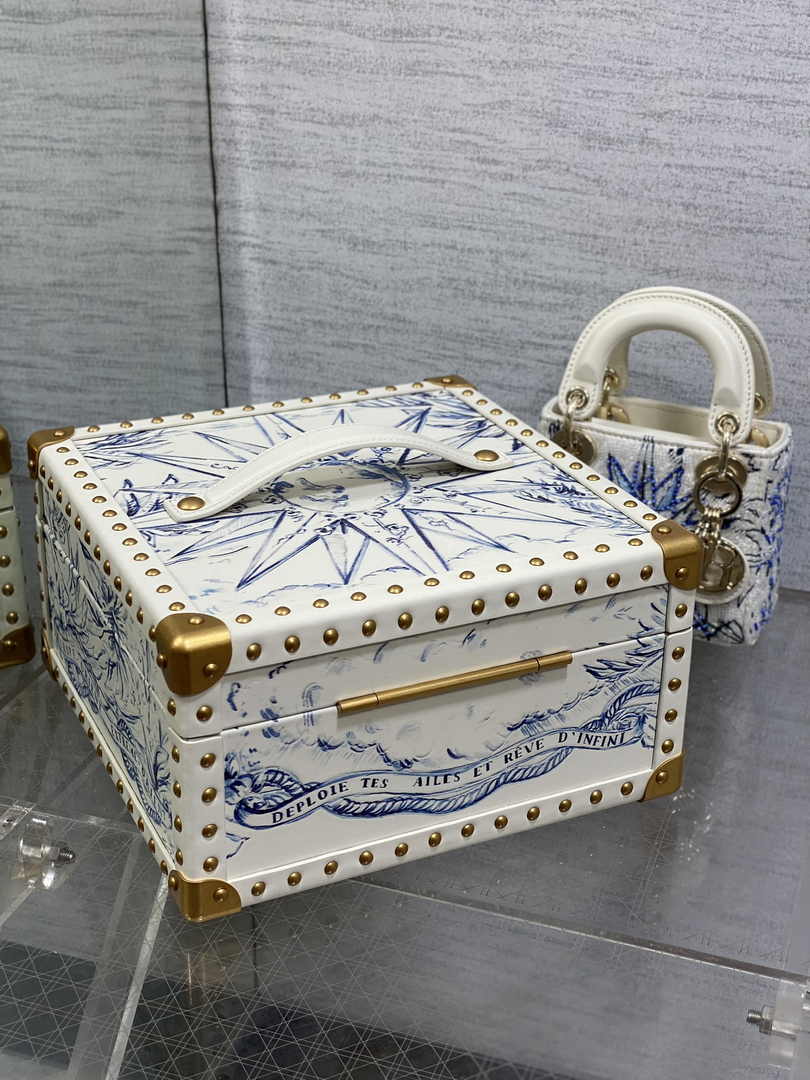 Micro Lady Dior Bag S0856 White Lambskin M55 - Default Title - View 7