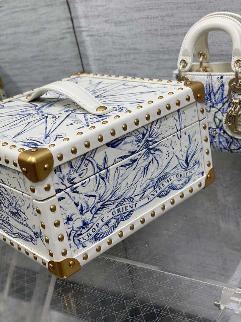 Micro Lady Dior Bag S0856 White Lambskin M55 - Default Title - View 8