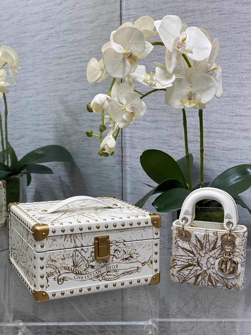 Micro Lady Dior Bag S0856 White Lambskin M54 - Default Title - View 2