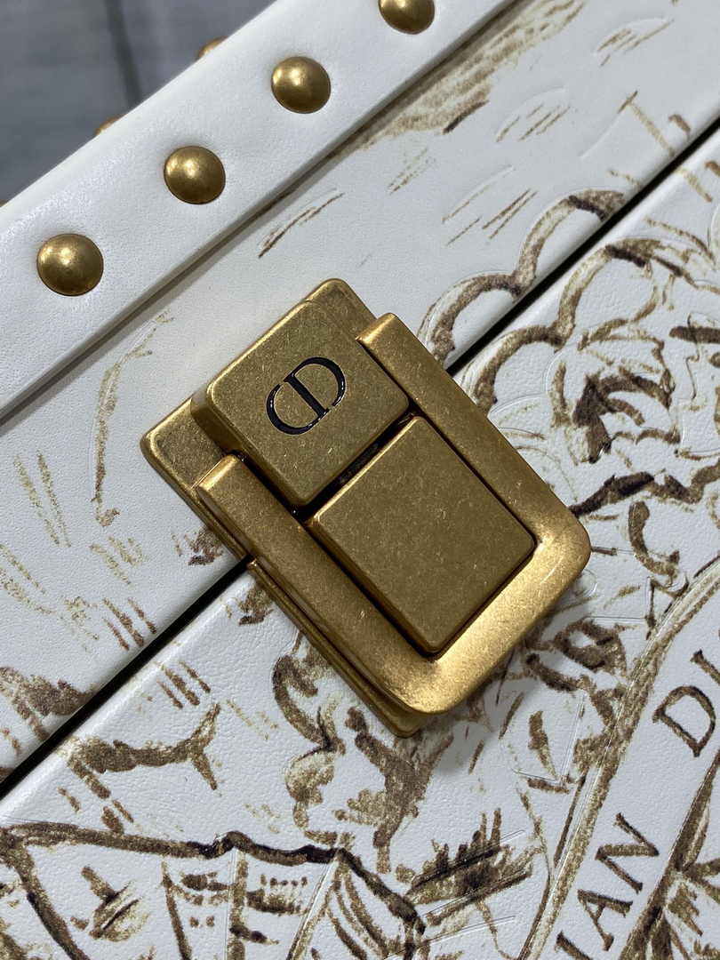 Micro Lady Dior Bag S0856 White Lambskin M54 - Default Title - View 5