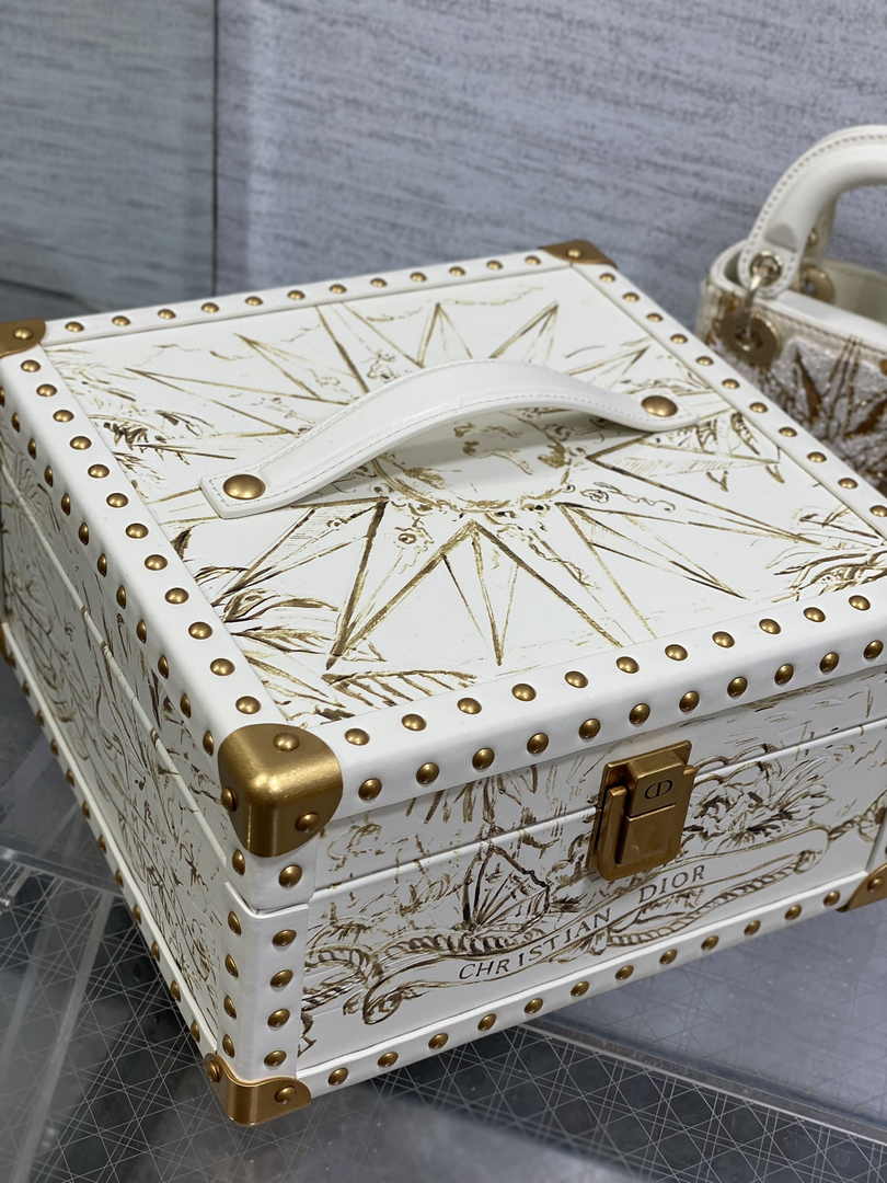 Micro Lady Dior Bag S0856 White Lambskin M54 - Default Title - View 6